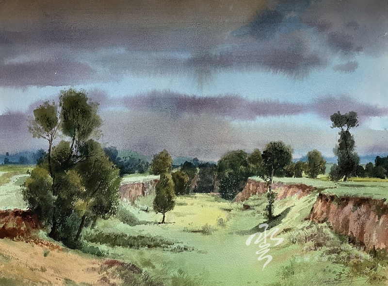 田建新 《右玉风景二》 58*43cm